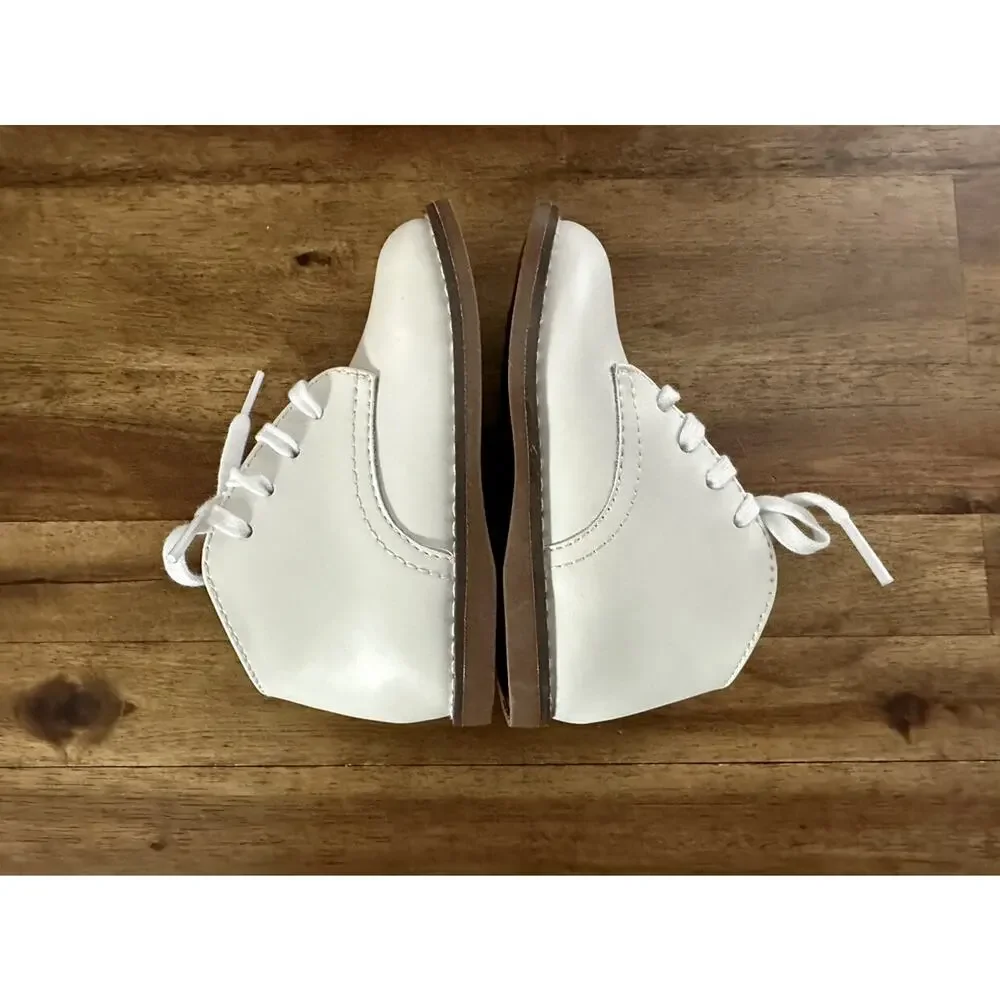 Footmates Boy White Leather Todd Boots Toddler Size 5 NIB Preppy Classic Dressy